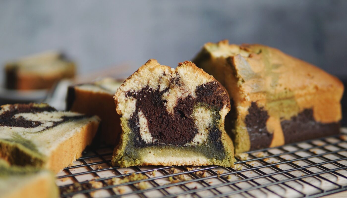 Tricolour Marble Cake