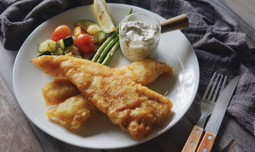 Beer Battered Fish and Chips with Tartare Sauce