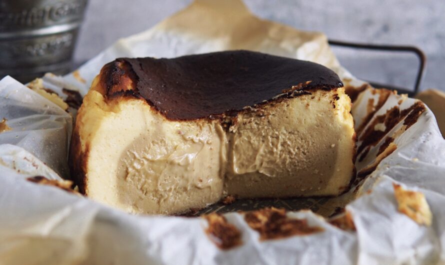 How to Make Dual Flavoured Basque Burnt Cheesecake