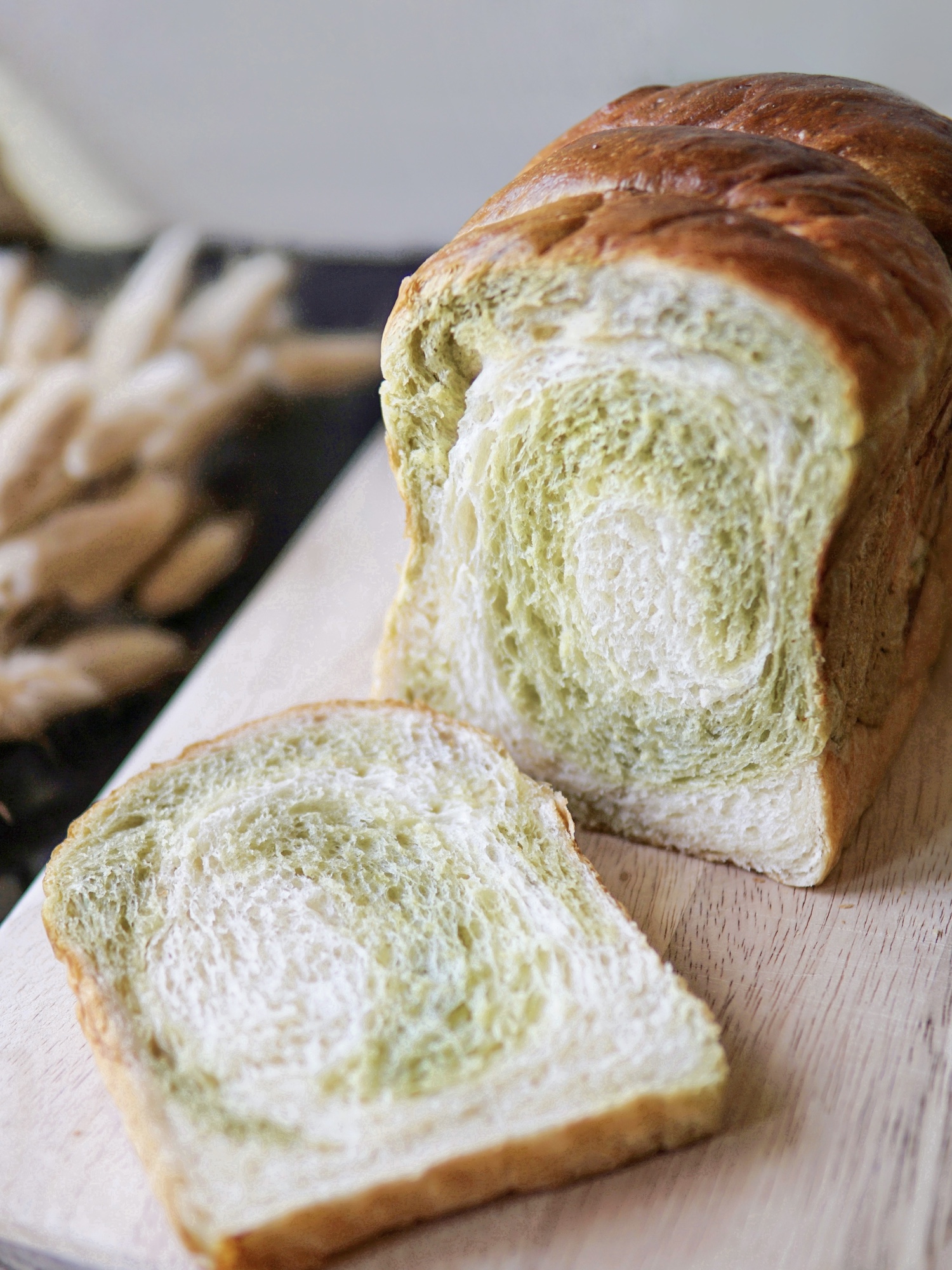 How to Bake Checkered Matcha Milk Bread - The Bakeanista
