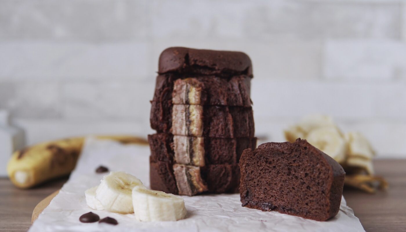 Banana Snacking Cake with Malted Chocolate Frosting - Sunnyside Cook