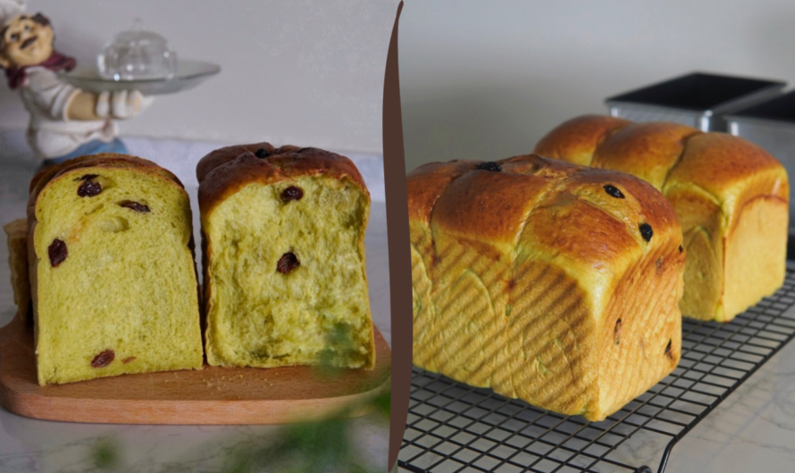 Soft, Fluffy & Alluringly Fragrant Pandan Raisin Bread (Tangzhong Method)